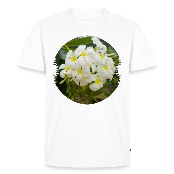 Les plumeria sont représentés sous les tropiques - T-shirt Premium bio Homme - blanc - Devant - Nico (187cm)