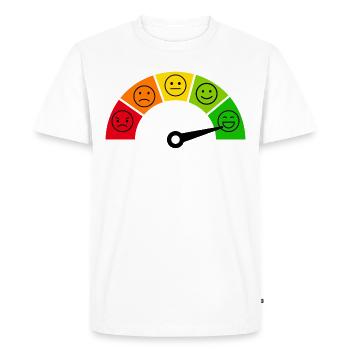 Measuring emotions - joy - Men's Premium Organic T-Shirt - white - Front - Nico (187cm)