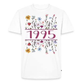 1995 Légendaire Depuis 1995 Anniversaire 1995 Femmes - T-shirt Premium bio Homme - blanc - Devant - Nico (187cm)