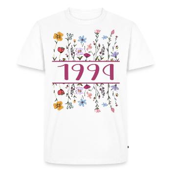 1994 Légendaire Depuis 1994 Anniversaire 1994 Femmes - T-shirt Premium bio Homme - blanc - Devant - Nico (187cm)