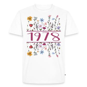 1978 Legendary Since 1978 Birthday 1978 Women - Men's Premium Organic T-Shirt - white - Front - Nico (187cm)