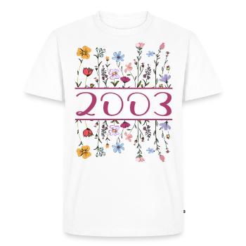 2003 Legendary Since 2003 Birthday 2003 Women - Men's Premium Organic T-Shirt - white - Front - Nico (187cm)