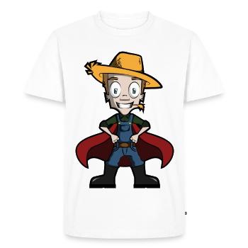 rire Bauer - T-shirt Premium bio Homme - blanc - Devant - Nico (187cm)