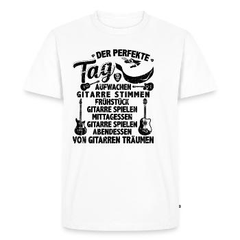 Guitares Motifs Guitare électrique Basse guitare classique - T-shirt Premium bio Homme - blanc - Devant - Nico (187cm)