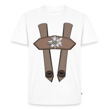 Bretelles bavaroises - T-shirt Premium bio Homme - blanc - Devant - Nico (187cm)