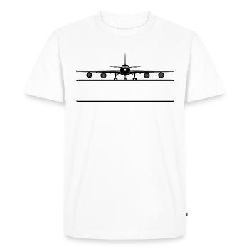 Étiquette nominative de l’avion - T-shirt Premium bio Homme - blanc - Devant - Nico (187cm)