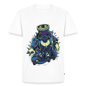 Skate Energy - T-shirt Premium bio Homme - blanc - Devant - Nico (187cm)