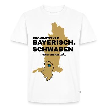 Souabe | OBERALLGÄU - T-shirt Premium bio Homme - blanc - Devant - Nico (187cm)