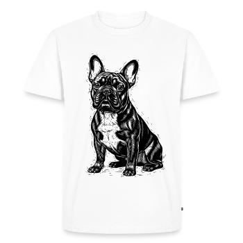 Bouledogue français drôle dicton cadeau - T-shirt Premium bio Homme - blanc - Devant - Nico (187cm)