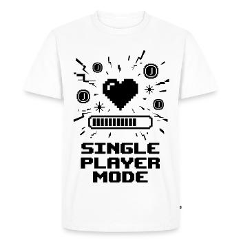Cœur de joueur en mode solo - T-shirt Premium bio Homme - blanc - Devant - Nico (187cm)