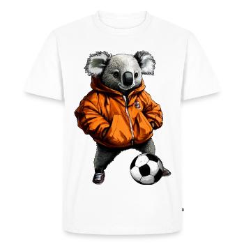 Soccer Koalas / Soccer Koala Bear - Men's Premium Organic T-Shirt - white - Front - Nico (187cm)