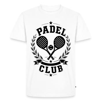 Emblème du club de padel - T-shirt Premium bio Homme - blanc - Devant - Nico (187cm)