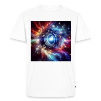 Fotofanatisch und Kreativ - Männer Premium Bio T-Shirt - Weiß - Vorne - Nico (187cm)
