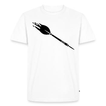fléchettes flèche de fléchette dard - T-shirt Premium bio Homme - blanc - Devant - Nico (187cm)