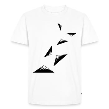 Mountains Symbol - Men's Premium Organic T-Shirt - white - Front - Nico (187cm)