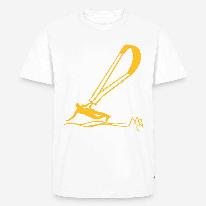 Kiter - Männer Premium Bio T-Shirt - Weiß