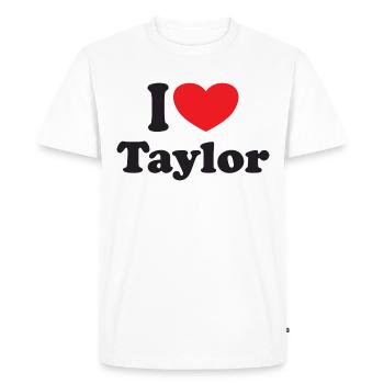 J’adore Taylor - T-shirt Premium bio Homme - blanc - Devant - Nico (187cm)