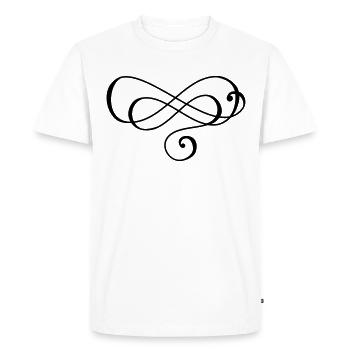 Fioriture décor ornement symbole dessin Infinity - T-shirt Premium bio Homme - blanc - Devant - Nico (187cm)