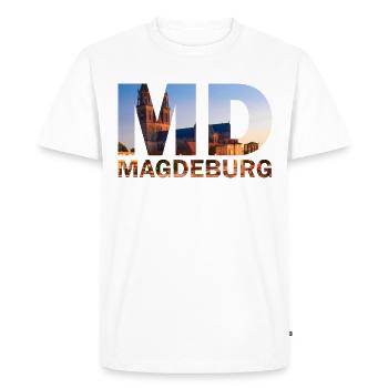 Magdeburg Patrie Dom - T-shirt Premium bio Homme - blanc - Devant - Nico (187cm)