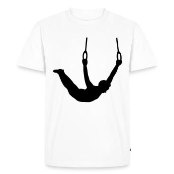 Inspiring ring gymnastics - powerful and elegant - Men's Premium Organic T-Shirt - white - Front - Nico (187cm)