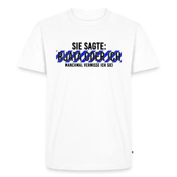Ruata Rutenfest Ravensburg - Männer Premium Bio T-Shirt - Weiß - Vorne - Nico (187cm)