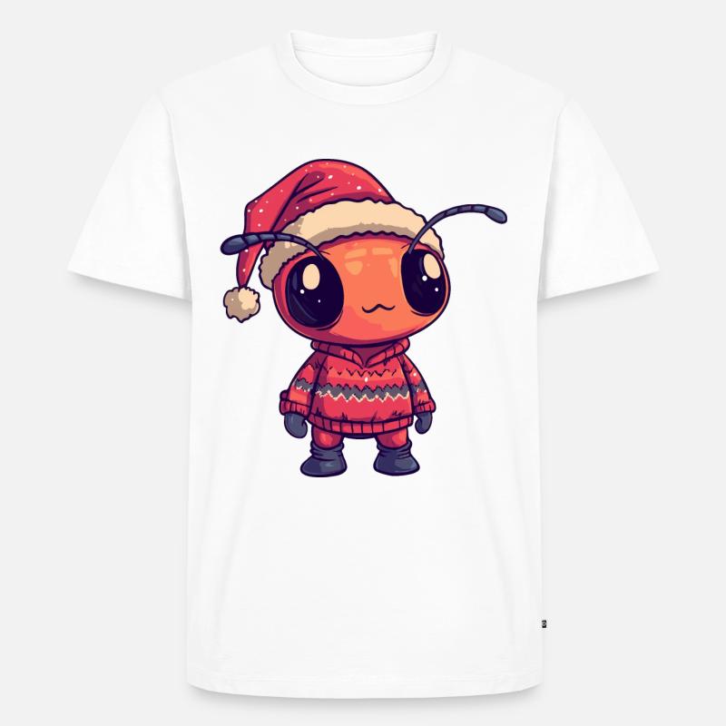 Ameise Weihnachten Comic - Männer Premium Bio T-Shirt - Weiß