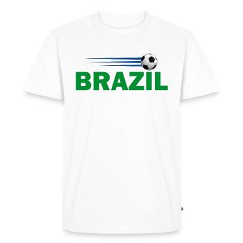 brazil - Männer Premium Bio T-Shirt - Weiß - Vorne - Nico (187cm)