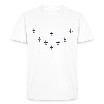 Patrouille de France meeting aérien - T-shirt Premium bio Homme - blanc - Devant - Nico (187cm)