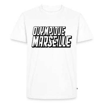Marseille ville du sud de la France - T-shirt Premium bio Homme - blanc - Devant - Nico (187cm)