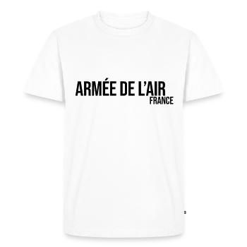 Armée de l'air France Europe - T-shirt Premium bio Homme - blanc - Devant - Nico (187cm)