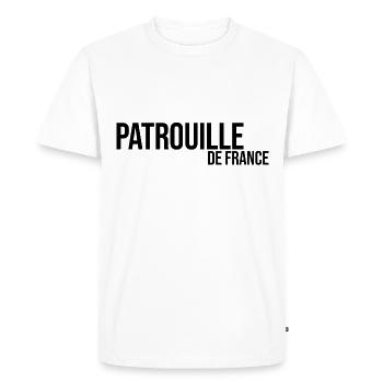 Patrouille de France meeting aérien Avion armée - T-shirt Premium bio Homme - blanc - Devant - Nico (187cm)