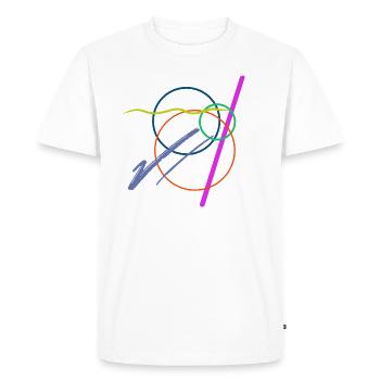 Circle design - T-shirt Premium bio Homme - blanc - Devant - Nico (187cm)