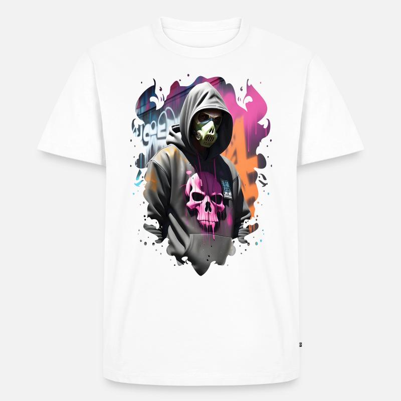 Schlechte Straße 1 - Männer Premium Bio T-Shirt - Weiß