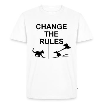 Change the rules Cat mouse with ax changing game - Men's Premium Organic T-Shirt - white - Front - Nico (187cm)
