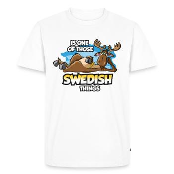 L’orignal frissonne en Suède Scandinavie - T-shirt Premium bio Homme - blanc - Devant - Nico (187cm)