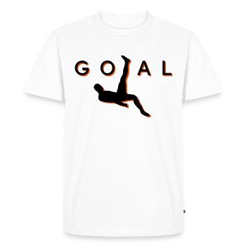 Football coup de pied aérien but - T-shirt Premium bio Homme - blanc - Devant - Nico (187cm)
