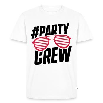 lunettes de soleil party crew - T-shirt Premium bio Homme - blanc - Devant - Nico (187cm)