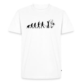 Evolution PC Rage Freak Out Anger Anger Computer Fun - Men's Premium Organic T-Shirt - white - Front - Nico (187cm)