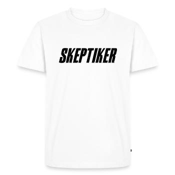 Déclaration sceptique Idée cadeau de conception - T-shirt Premium bio Homme - blanc - Devant - Nico (187cm)
