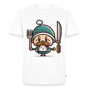 Pèlerin de Thanksgiving - T-shirt Premium bio Homme - blanc - Devant - Nico (187cm)