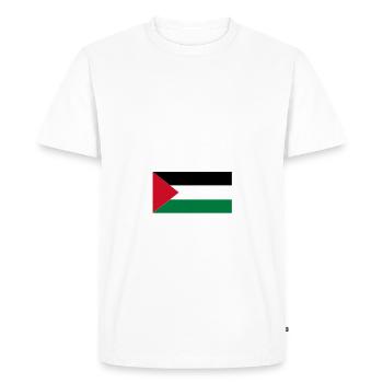 Palestine - drapeau - T-shirt Premium bio Homme - blanc - Devant - Nico (187cm)