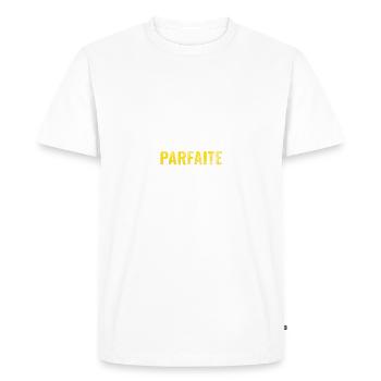 ma journée parfaite - badminton - T-shirt Premium bio Homme - blanc - Devant - Nico (187cm)