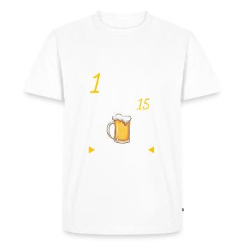 tu peux boire 1 bière mais pas 15 - T-shirt Premium bio Homme - blanc - Devant - Nico (187cm)