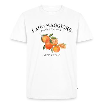 Lac Majeur - Lac Majeur - Suisse - Italie - T-shirt Premium bio Homme - blanc - Devant - Nico (187cm)