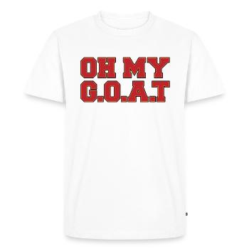 OH MY GOAT AMERICAN FOOTBALL TB FAN GIFT - Men's Premium Organic T-Shirt - white - Front - Nico (187cm)