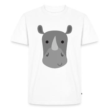 Cadeau Rhino Enfants Enfant Bébé Animal Mignon - T-shirt Premium bio Homme - blanc - Devant - Nico (187cm)