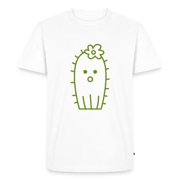 cactus - Men's Premium Organic T-Shirt - white - Front - Nico (187cm)
