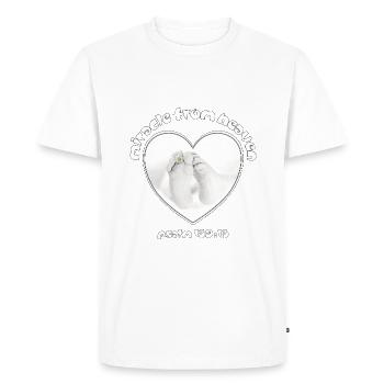 Miracle du dessein chrétien du ciel Psaume 139 - T-shirt Premium bio Homme - blanc - Devant - Nico (187cm)