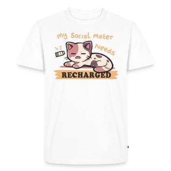 Recharge de compteur social - T-shirt Premium bio Homme - blanc - Devant - Nico (187cm)