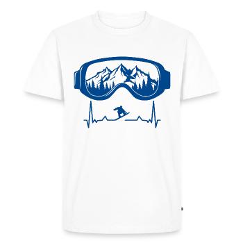 Ski Snowboard Ski Goggles Ski Winter Sports - Men's Premium Organic T-Shirt - white - Front - Nico (187cm)